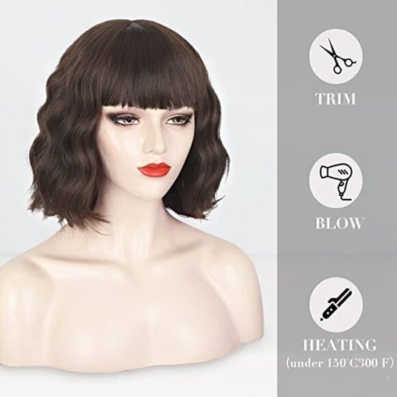 ๐
บ๐ Short Wavy Brown Gorgeous Brunette Replacement Hair Wig Lace SEXY NWT ๐๐ - Picture 3 of 6